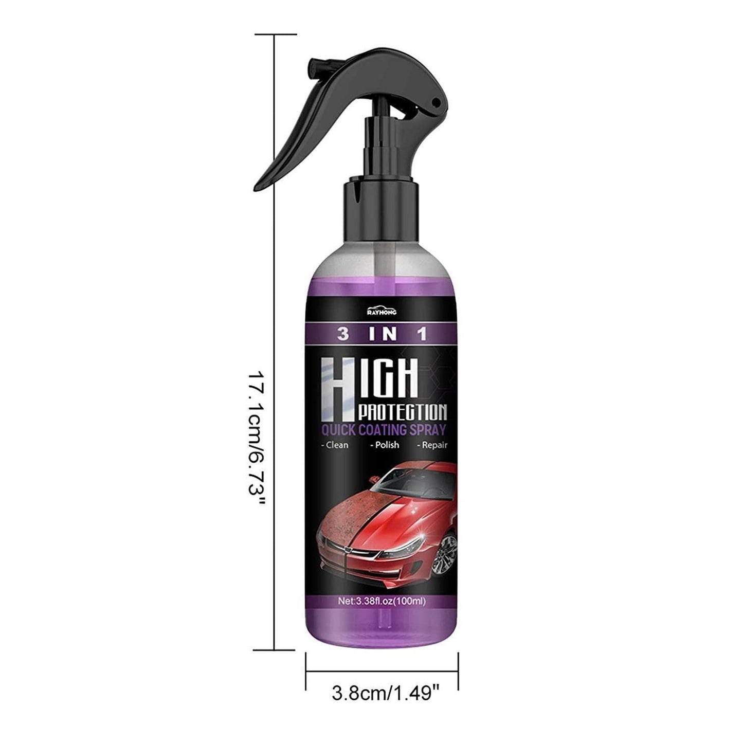 Hydrophobic Nano Coating Car Polish Spray (Pack of 2)