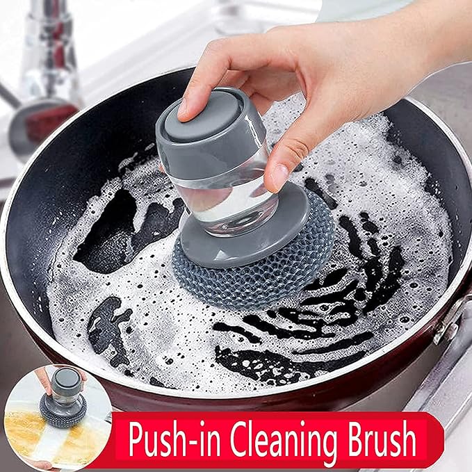Kitchen Cleaning Brush with Liquid Reservoir