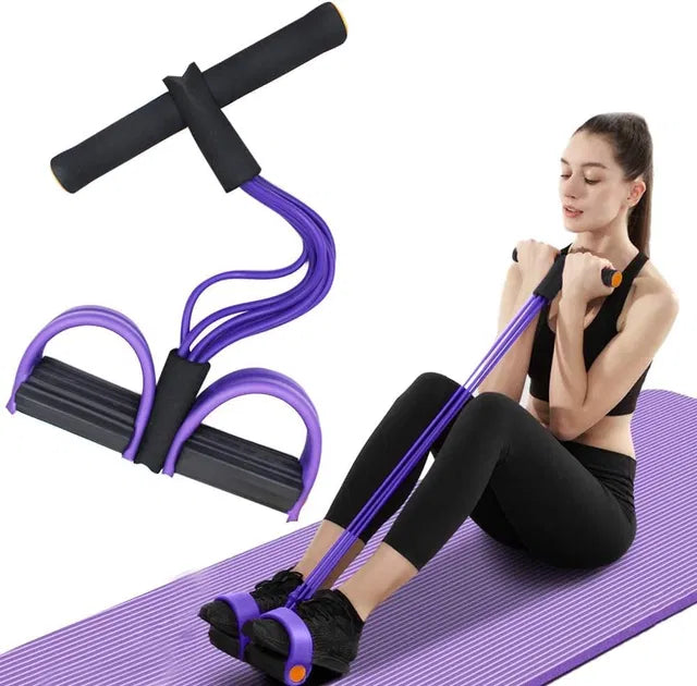 4-Tube Pedal Pull Resistance Band Exerciser